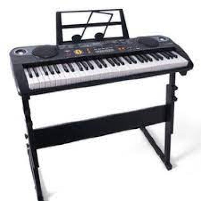 Mini piano électronique avec pieds, micro, 31 touches d'éclairage pour  apprendre la