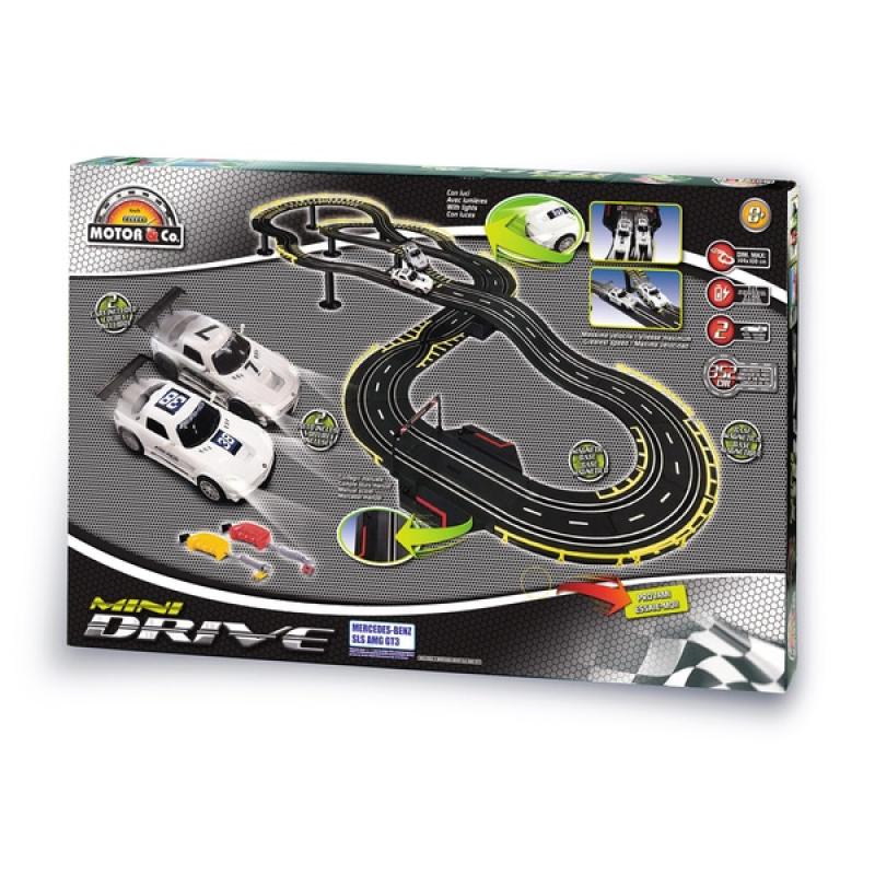 Circuit et voitures Mercedes 352 cm Motor & Co Race : King Jouet
