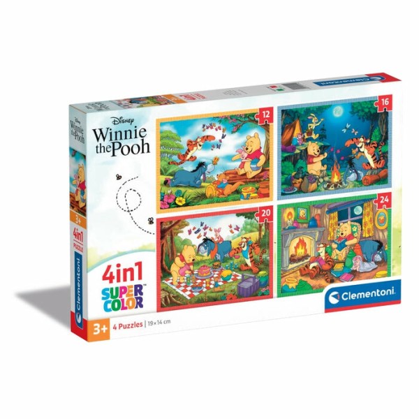 Clementoni Supercolor Puzzle 4 en 1 - Disney Classic